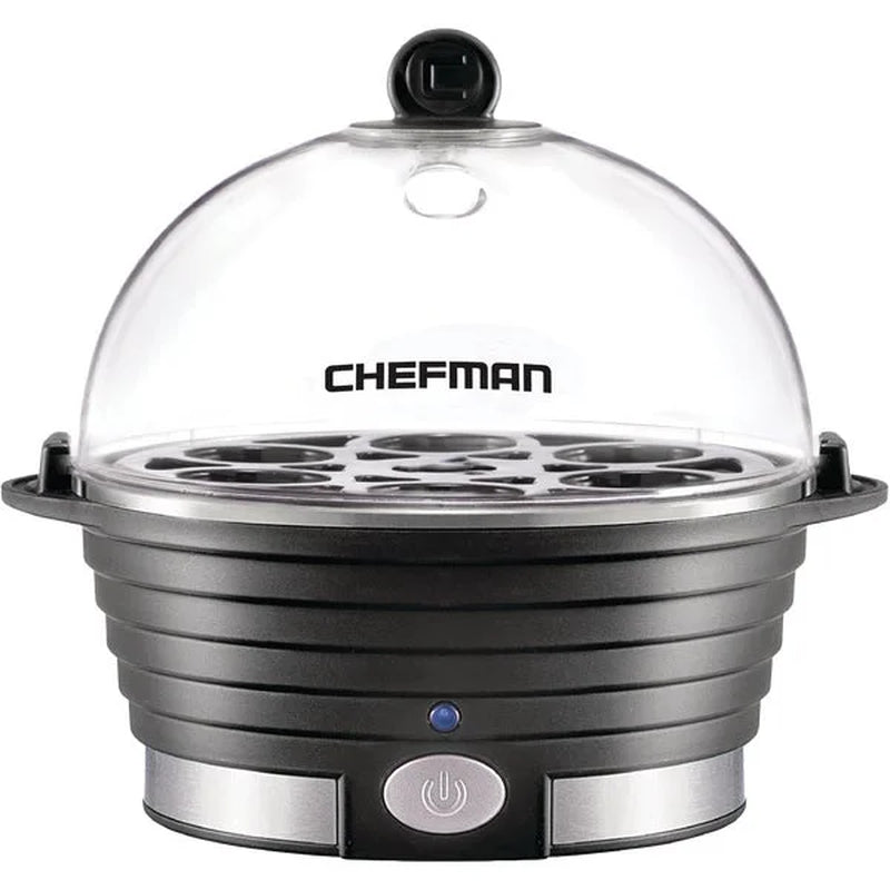 Rapid Egg Cooker, 6 Egg Capacity W/ Removable Poaching/Omelette Tray - Black, New