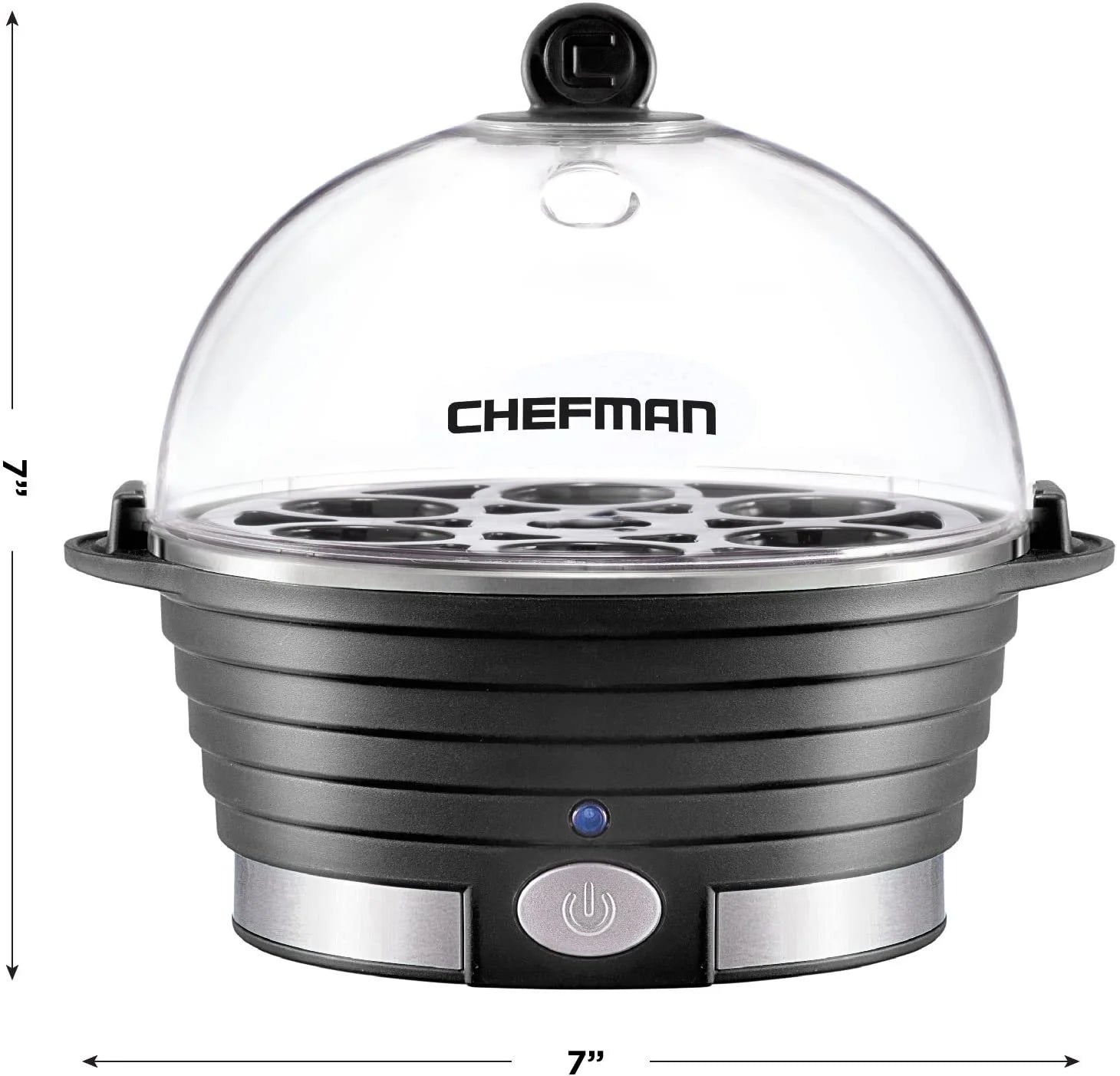 Rapid Egg Cooker, 6 Egg Capacity W/ Removable Poaching/Omelette Tray - Black, New