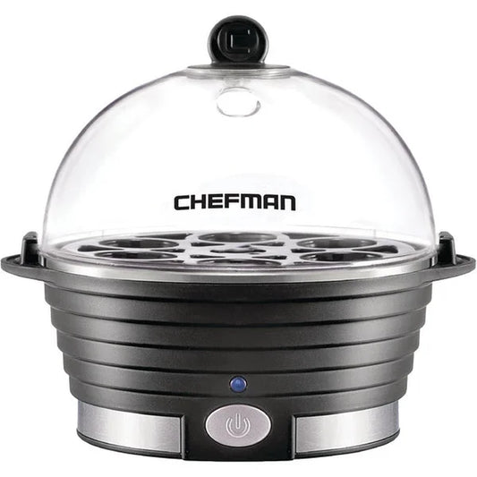 Rapid Egg Cooker, 6 Egg Capacity W/ Removable Poaching/Omelette Tray - Black, New